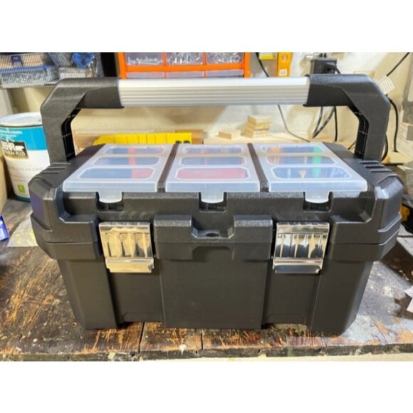 17-Inch Tool box with Removable Tray with Stainless Steel Dual Lock Security - Picture 1 of 4